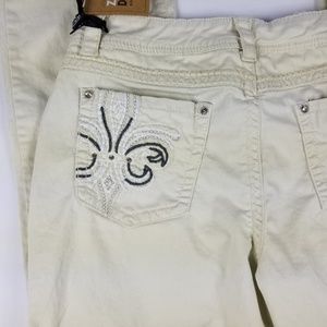 NWT Zenim Denim Cream Ivory Jeans Size 14